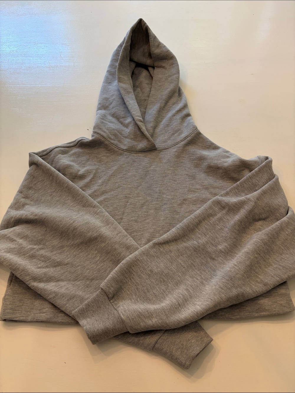 Alo Grey Cropped Hoodie